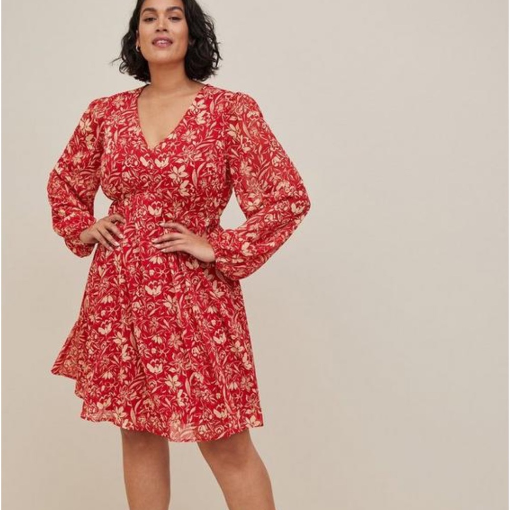 Torrid BNWOT Mini Chiffon Babydoll Dress Floral